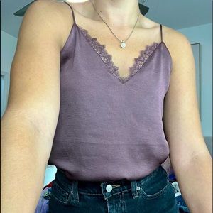 New with Tags Eggplant XS Sleeveless Top, model sz S